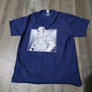 NEW STRANGER THINGS Shirt Jim HOPPER t-shirt Blue Large OFFICIAL NETFLIX